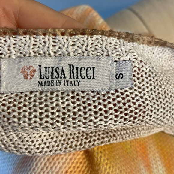 Luisa Ricci Italy watercolor / ombré lightweight knit sweater dolman sz Small - Picture 8 of 11